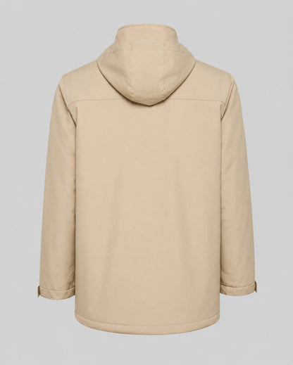 Parka Técnica Acolchada Resistente al Viento Beige