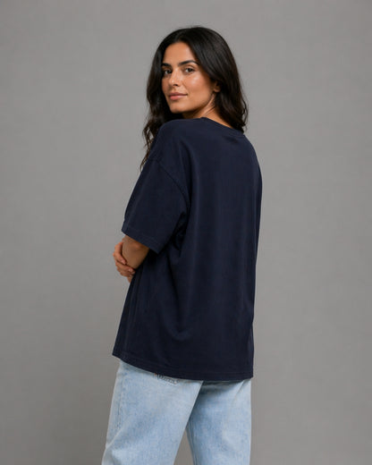 Oversized T-Shirt Women Navy