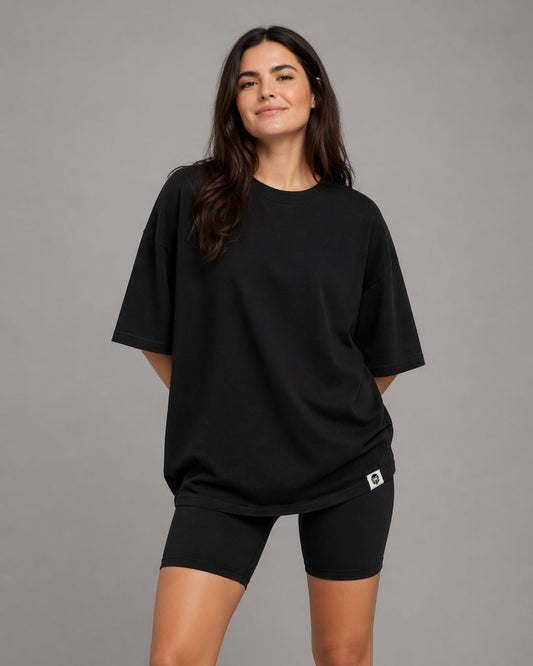 Oversized T-Shirt Women Negro