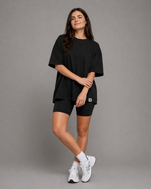 Oversized T-Shirt Women Negro