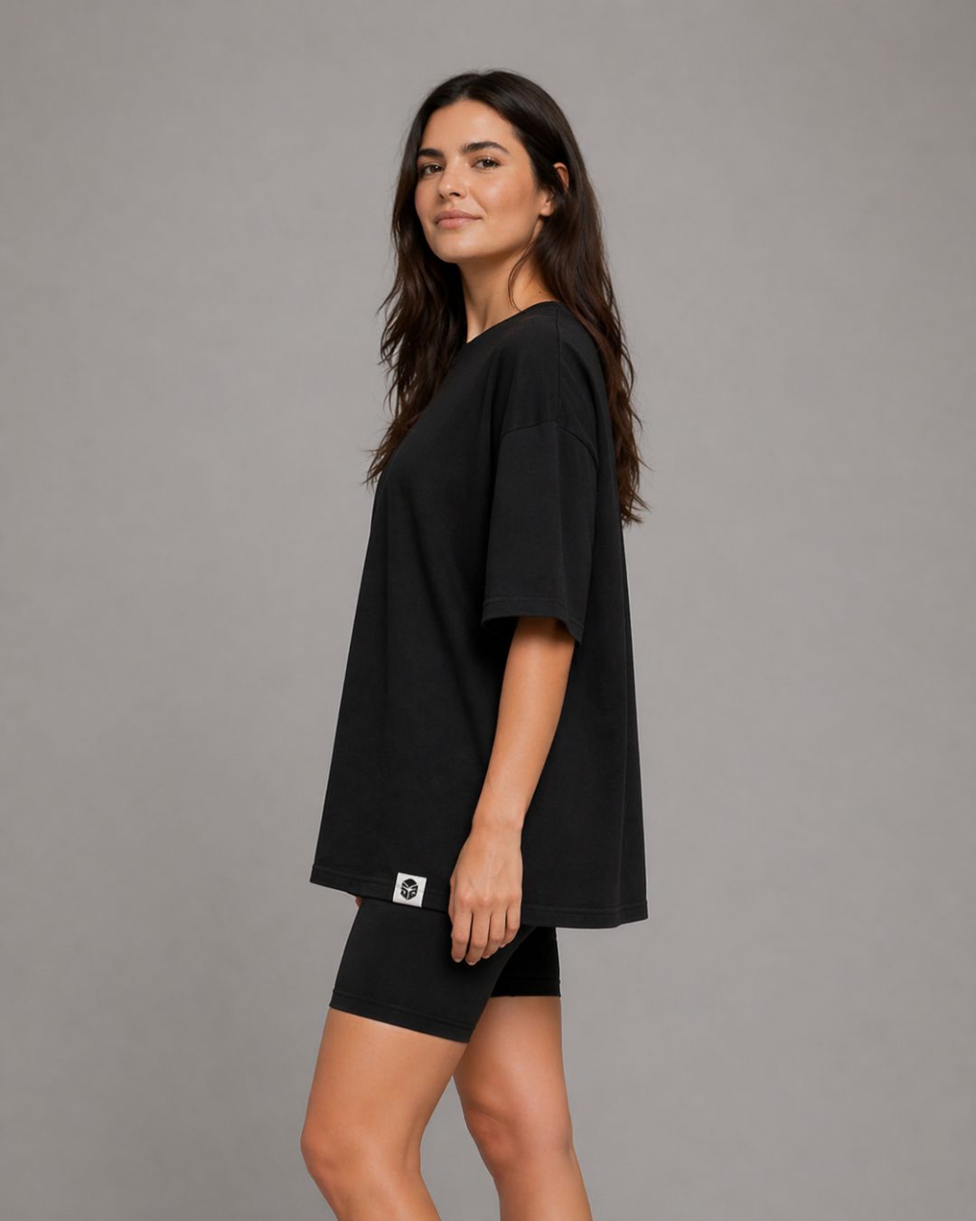 Oversized T-Shirt Women Negro