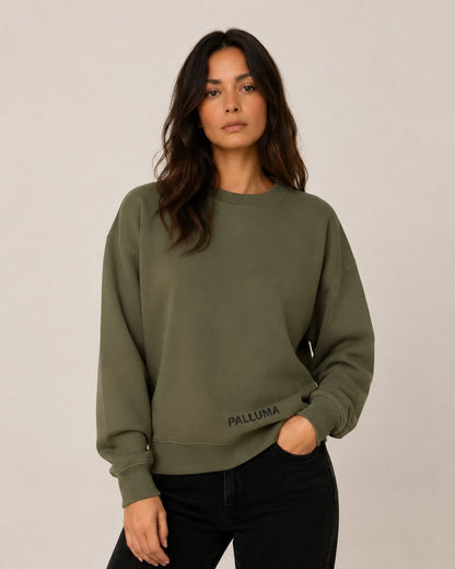 Sweatshirt Women Oliva
