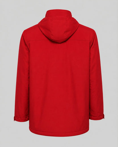 Parka Técnica Acolchada Resistente al Viento Rojo